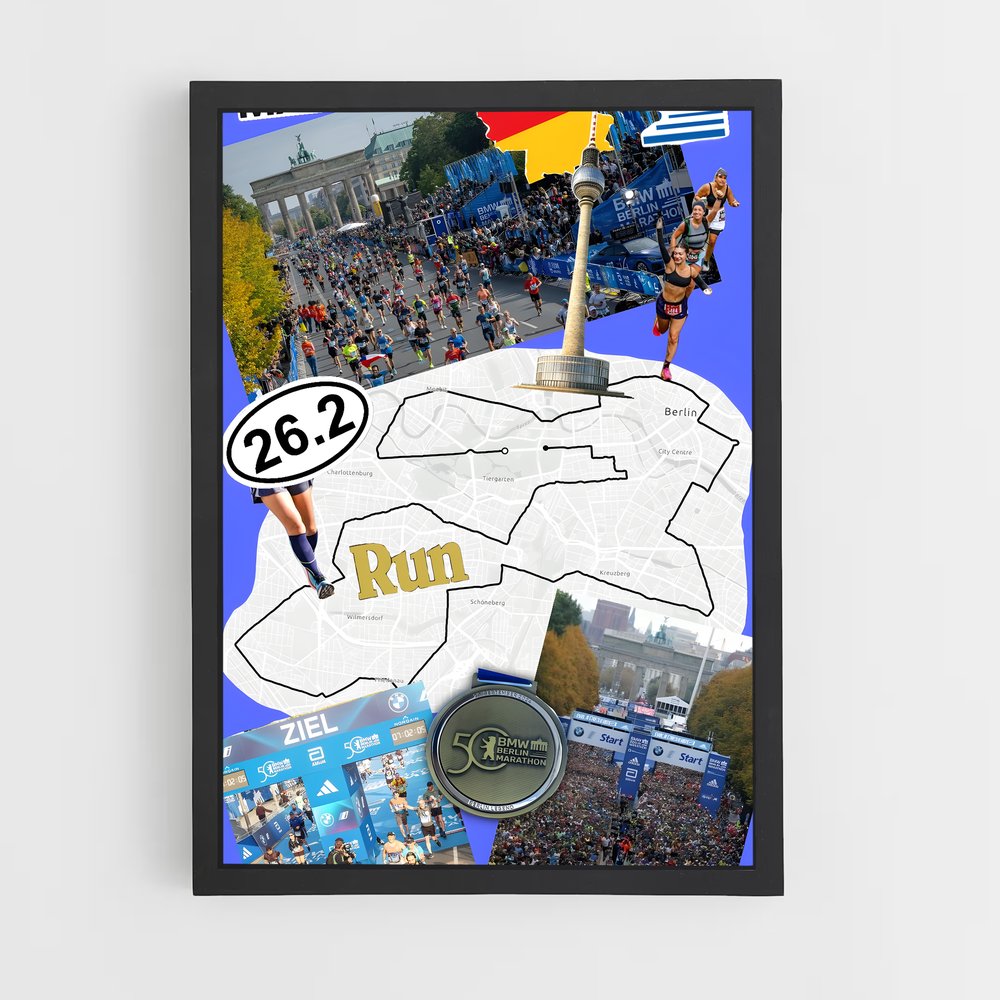 Poster Run Through Berlin – affiche Athlétisme (vue 2)